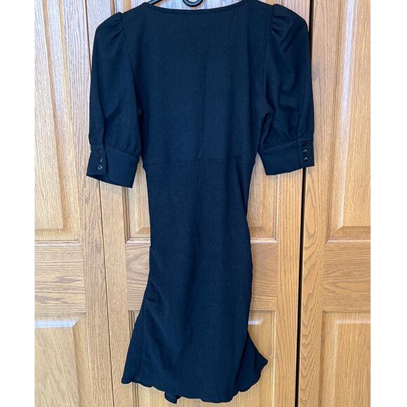 ba&sh Woody Ruffle Mini Dress Black Size XS - NWT - Picture 4 of 10